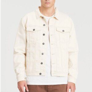 Men's Cream Denim Jacket